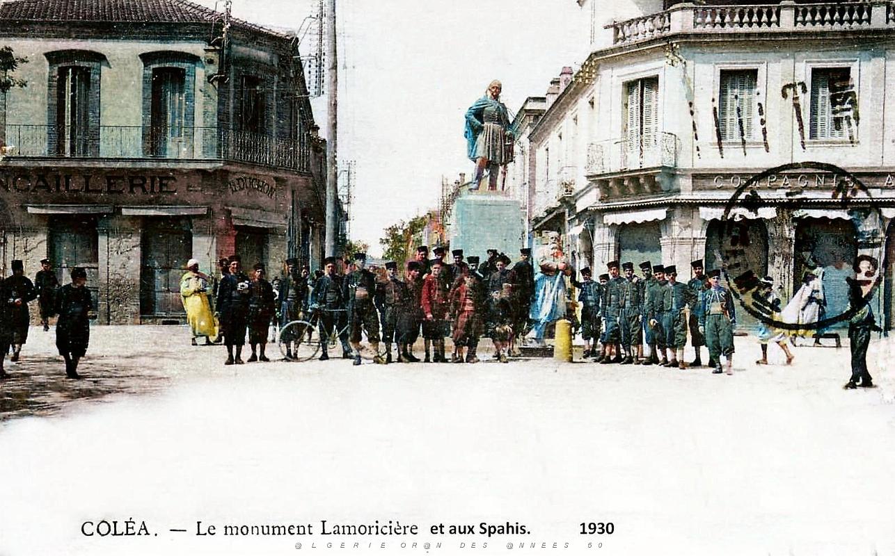 1845- Colea - Monument au General Lamoriciere et aux Spahis en 1930.jpg